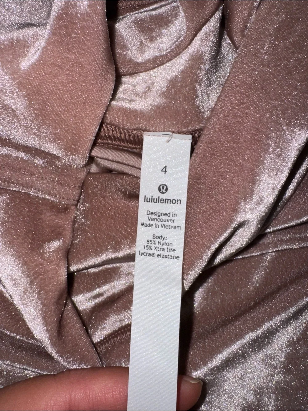 Lululemon Velvet High-Waist Leggings - Dusty Rose - Picture 2 of 7